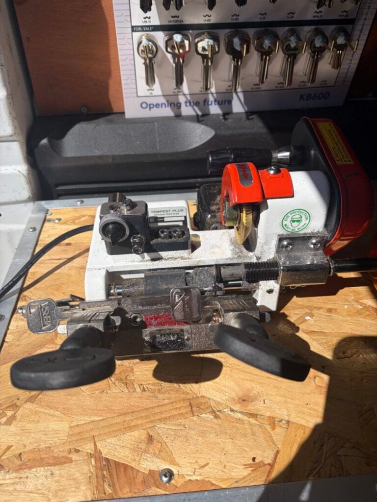 Mobile key cutting equipment and tools